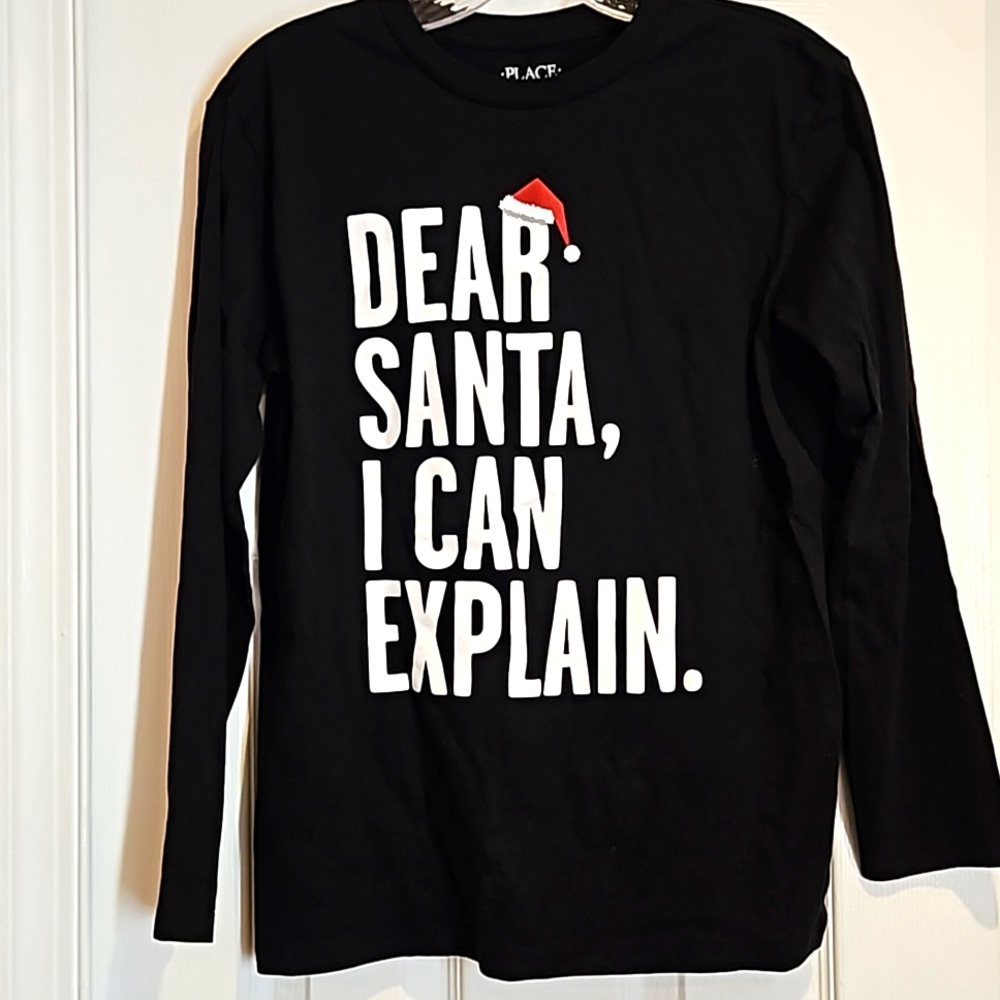 Children's Place XXL Holiday Shirt Black